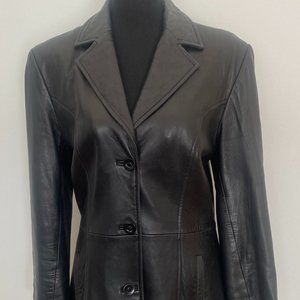 Anonymous John Carlisle Black Leather Coat